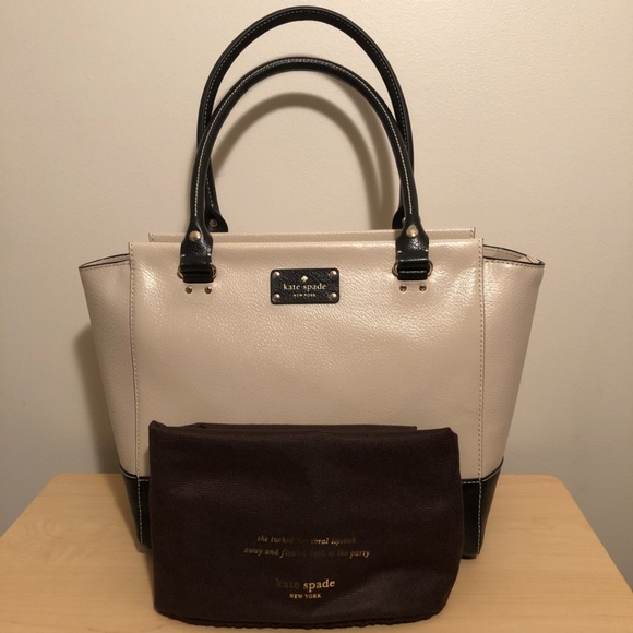 kate spade Handbags - Kate Spade Camryn Wellesley Purse-Cream/Black-NWT